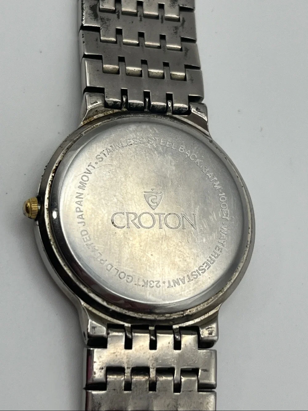 Croton Two-Tone Stainless Steel Watch – Silver & Gold Accents
